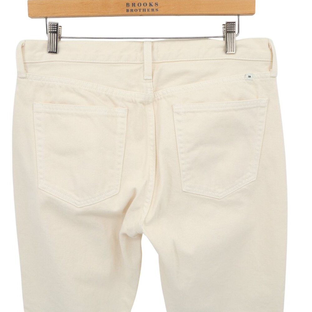 Aritzia Sunday Best High Waisted Ivory Unbleached Wide Leg Jeans 10 - Picture 9 of 10